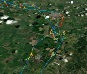 Zrzut z ekranu z aplikacji ParaglidingLogbook